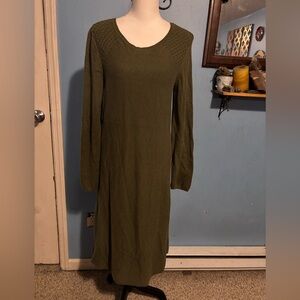 Vintage, J. Jill, Olive Green, Sweater Dress
